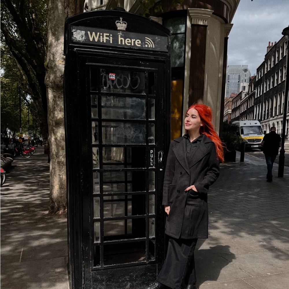 Elegant Black Pea Coat - Picture 4 of 4